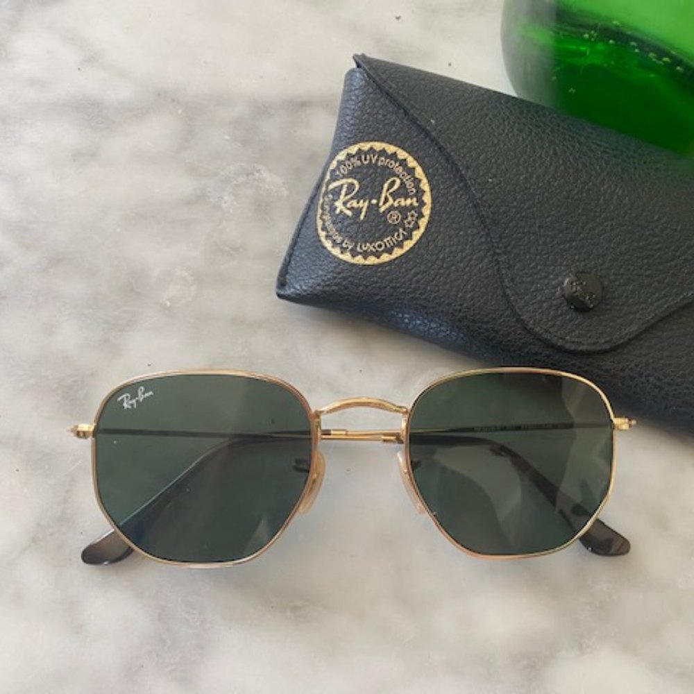 Ray Ban Hexagon Sunglasses with Case